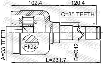 Joint Kit, drive shaft 2111-GELH