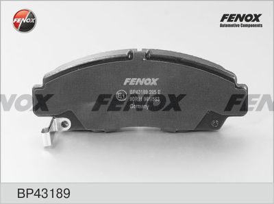 Комплект тормозных колодок, дисковый тормоз FENOX BP43189 для BYD G6