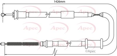 Cable Pull, parking brake APEC CAB1094