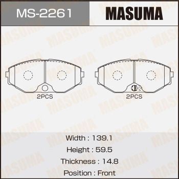 MASUMA MS-2261 Ремкомплект барабанных колодок  для NISSAN CEDRIC (Ниссан Кедрик)