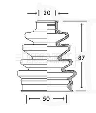 Bellow, drive shaft Borg & Beck BCB2588