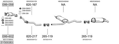 SISTEM DE ESAPAMENT BOSAL SYS00383