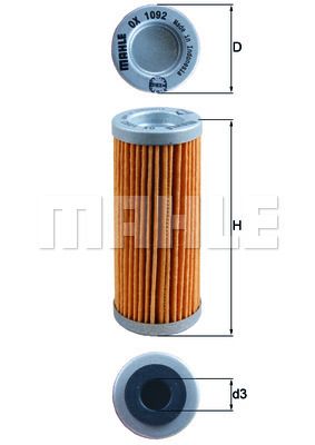 Масляный фильтр MAHLE OX 1092 для KTM ENDURO