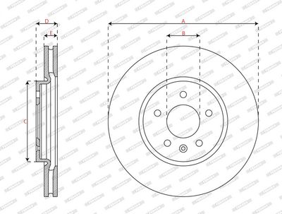 BREMSSCHEIBE FERODO DDF3032C1 5