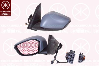 външно огледало KLOKKERHOLM 05431046