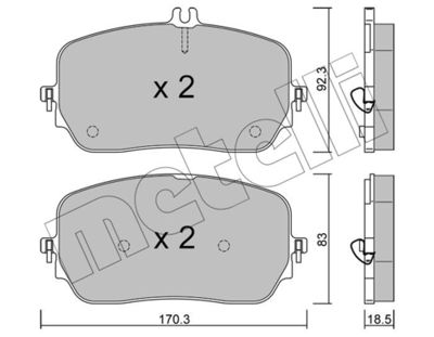 Комплект тормозных колодок, дисковый тормоз 22-1272-0