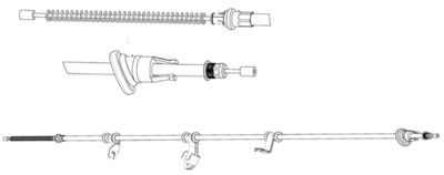 CEF MI02115 Трос ручного тормоза  для MITSUBISHI COLT VI (Z3_A, Z2_A) 1.3 LPG