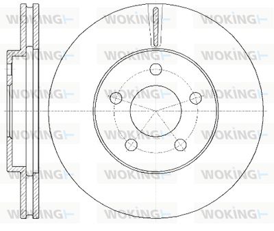 Тормозной диск WOKING D61369.10 для CHRYSLER NEON