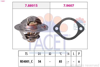 TERMOSTAT LICHID RACIRE FACET 78801