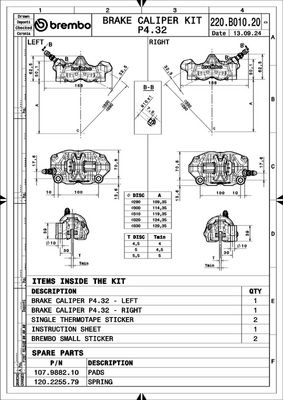 BREMSSATTEL BREMBO 220B01020 1