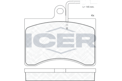 Комплект тормозных колодок, дисковый тормоз ICER 140322 для FIAT 242