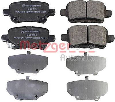 BREMSBELAGSATZ SCHEIBENBREMSE METZGER AUTOTEILE 1170885 2