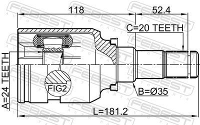 Joint Kit, drive shaft 0111-ZRE181LH