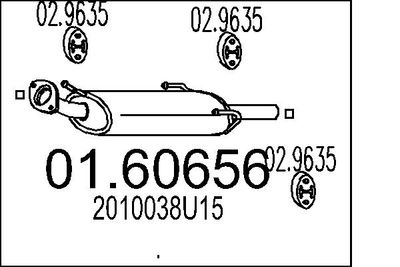 Глушитель выхлопных газов конечный MTS 01.60656 для NISSAN MAXIMA