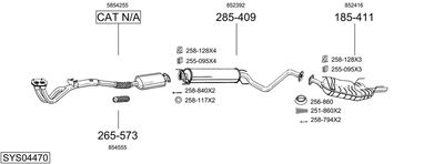 ABGASANLAGE BOSAL SYS04470