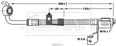 спирачен маркуч BORG & BECK BBH6971