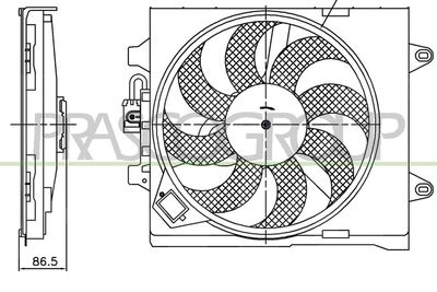 VENTILATOR RADIATOR PRASCO FT124F001