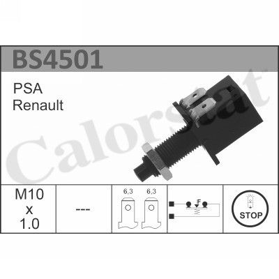 Выключатель фонаря сигнала торможения CALORSTAT by Vernet BS4501 для PEUGEOT 505