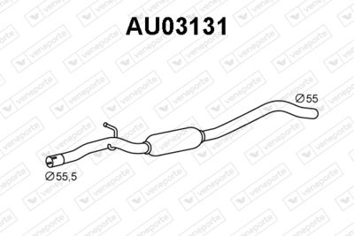 VENEPORTE AU03131 Глушитель выхлопных газов  для AUDI A4 (Ауди А4)