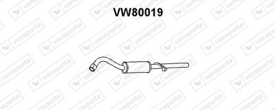 Глушитель выхлопных газов конечный VENEPORTE VW80019 для VW PASSAT
