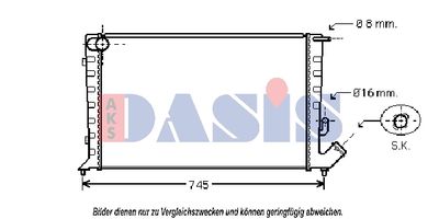 Радиатор, охлаждение двигателя AKS DASIS 160035N для VW TRANSPORTER