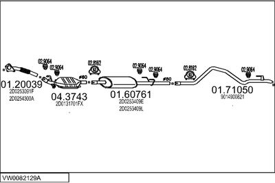 SISTEM DE ESAPAMENT MTS VW0082129A014097