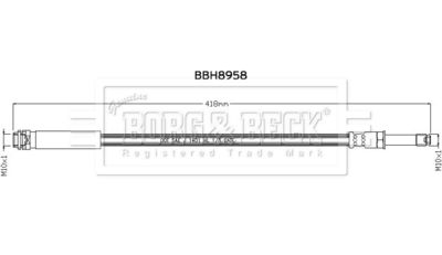 Brake Hose Borg & Beck BBH8958