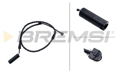 Warning contact, brake pad wear