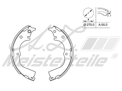 комплект спирачна челюст A.Z. Meisterteile AZMT-44-026-1340