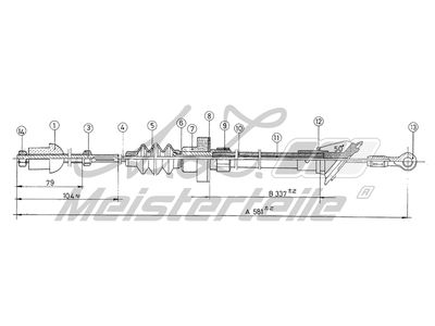 въжен механизъм, задействане на съединителя A.Z. Meisterteile AZMT-47-010-1359