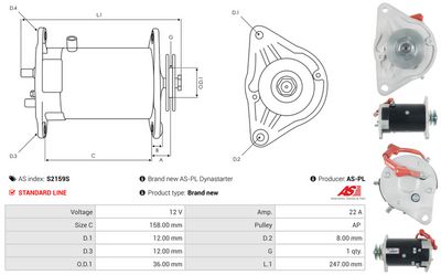 GENERATOR START AS-PL S2159S 4
