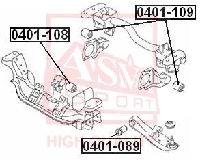 Подвеска, рычаг независимой подвески колеса ASVA 0401-089 для MITSUBISHI PAJERO