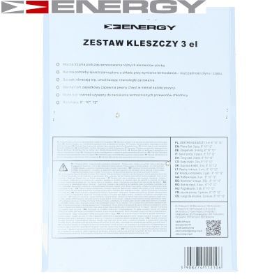 ENERGY - Kliešte na zovretie hadíc 3ks, 8", 10", 12"