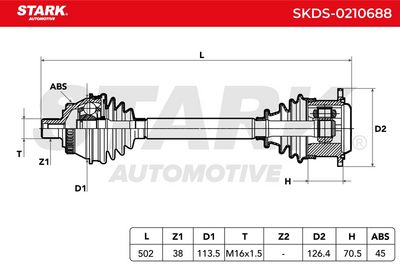 полуоска STARK SKDS-0210688