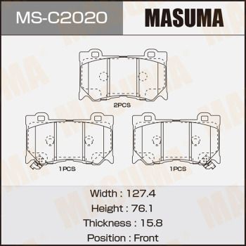 Комплект тормозных колодок MASUMA MS-C2020 для NISSAN 370Z