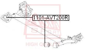 Подвеска, рычаг независимой подвески колеса ASVA 1101-AVT200R для CHEVROLET SPARK