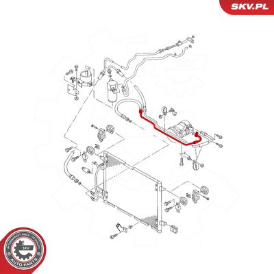 Vysokotlaké / nízkotlaké vedení, klimatizace ESEN SKV 54SKV738