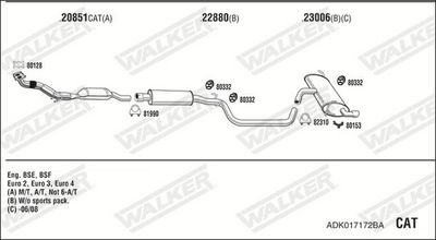 Изпускателна система WALKER ADK017172BA