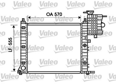 Радиатор, охлаждение двигателя VALEO 734674 для MERCEDES-BENZ V-CLASS