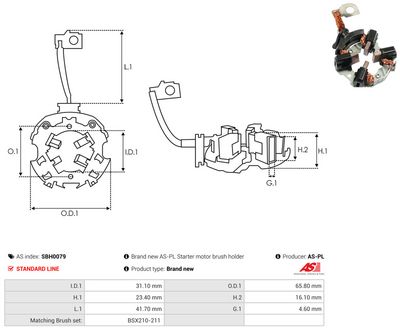 Vorschau Halter, Kohlebürsten Ansicht 2