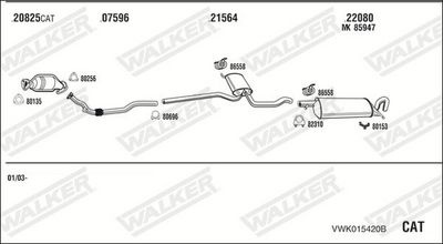 Изпускателна система WALKER VWK015420B