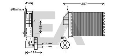 Теплообменник, отопление салона EACLIMA 45C25021 для FIAT SEICENTO