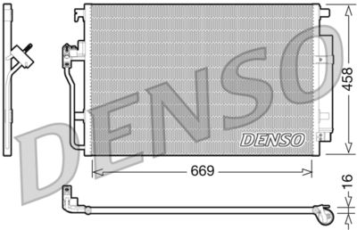 Конденсатор, кондиционер DENSO DCN17056 для VW CRAFTER