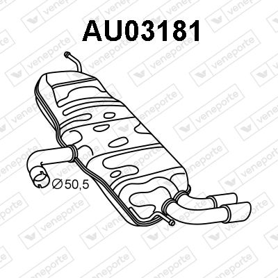 VENEPORTE AU03181 Глушитель выхлопных газов  для AUDI A3 (Ауди А3)