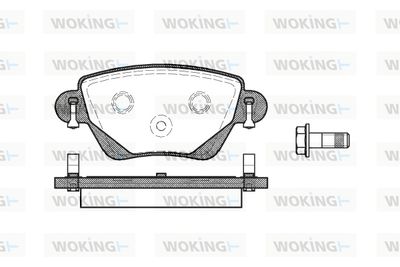 Комплект тормозных колодок, дисковый тормоз WOKING P6773.00 для BYD M6