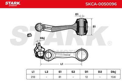 носач, окачване на колелата STARK SKCA-0050096