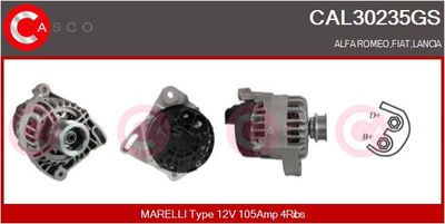 Генератор CASCO CAL30235GS для FIAT LINEA