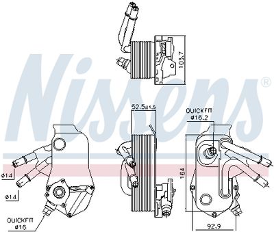 RADIATOR RACIRE ULEI CUTIE DE VITEZE AUTOMATA NISSENS 91224 4