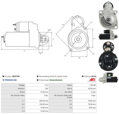STARTER AS-PL S0271PR 4
