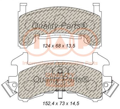 Комплект тормозных колодок, дисковый тормоз IAP QUALITY PARTS 704-01020 для CHEVROLET BLAZER